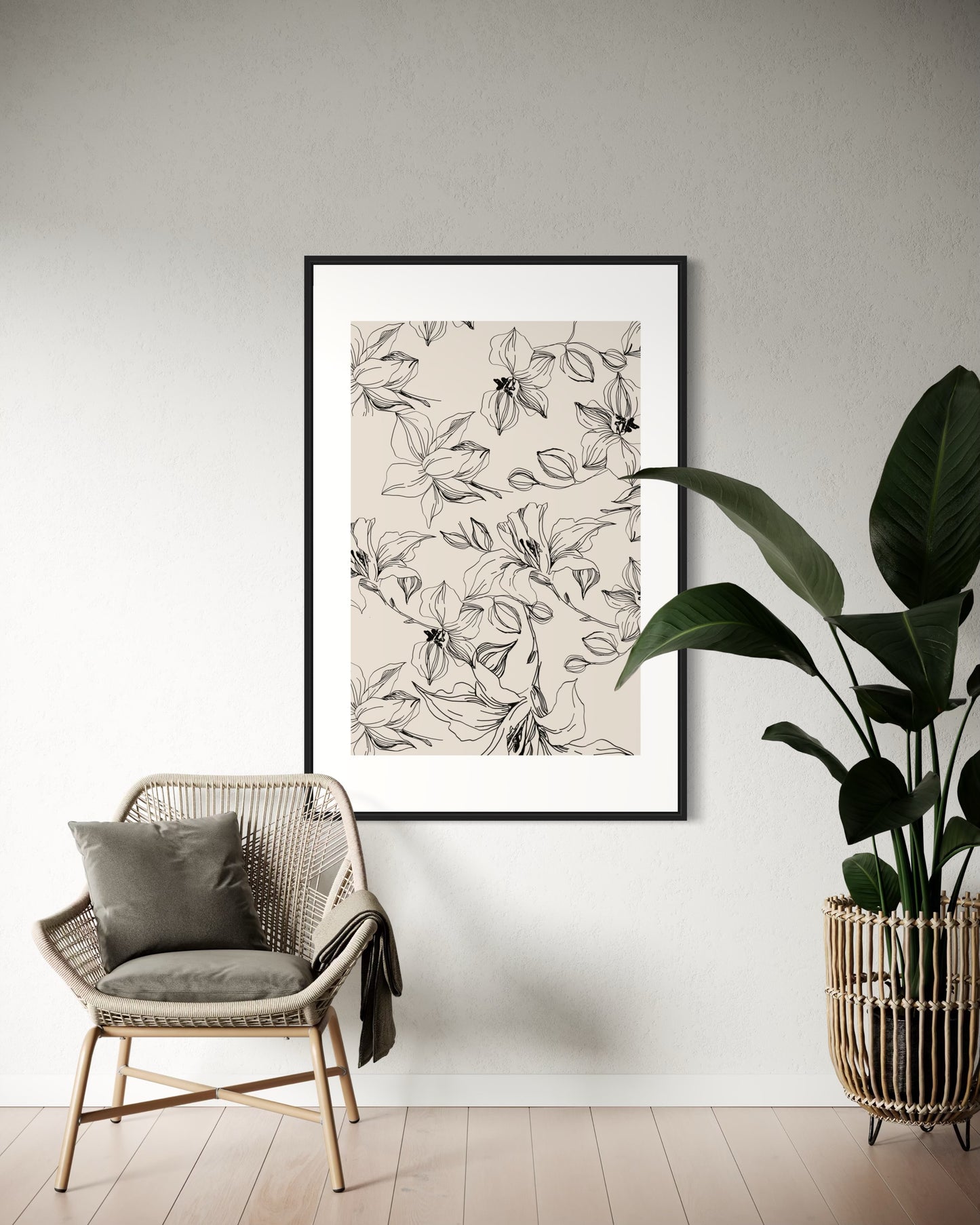 Set of 3 Christian Wall Art Prints – “God is in Control” & “If He Dresses the Lilies” – Printable Bible Verse Decor