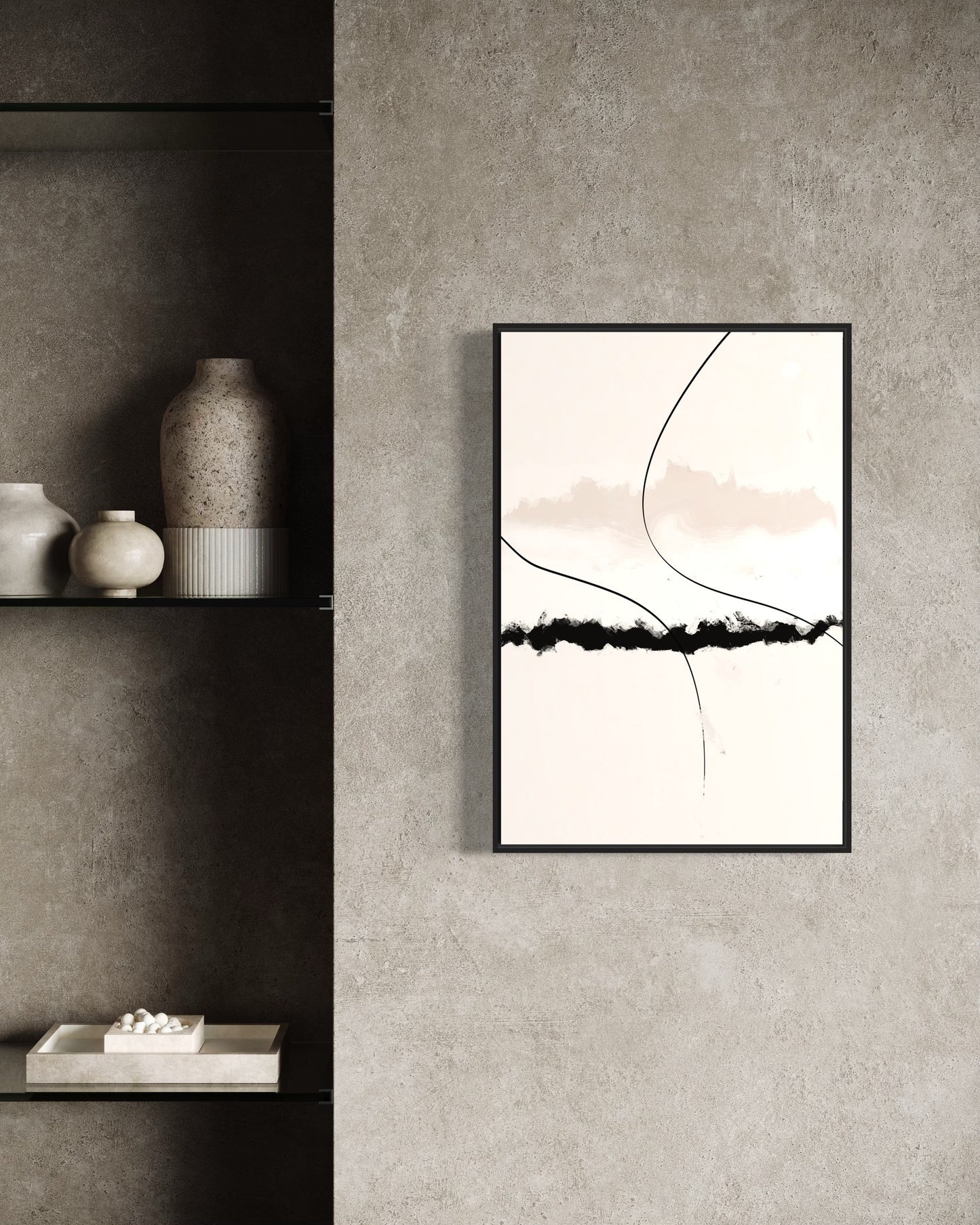 Abstract Mountain  Art Print – Neutral Faith Wall Decor | Printable