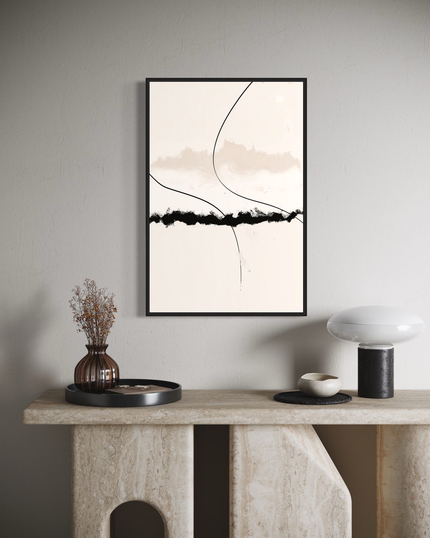 Abstract Mountain  Art Print – Neutral Faith Wall Decor | Printable