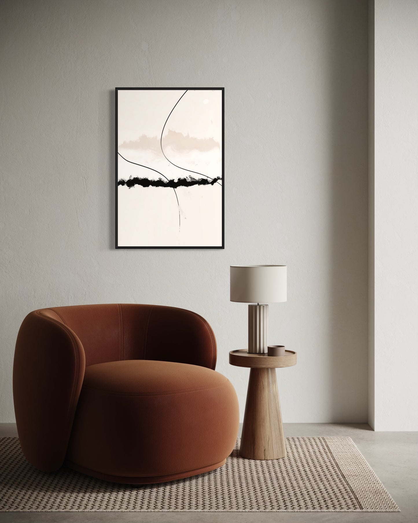Abstract Mountain  Art Print – Neutral Faith Wall Decor | Printable
