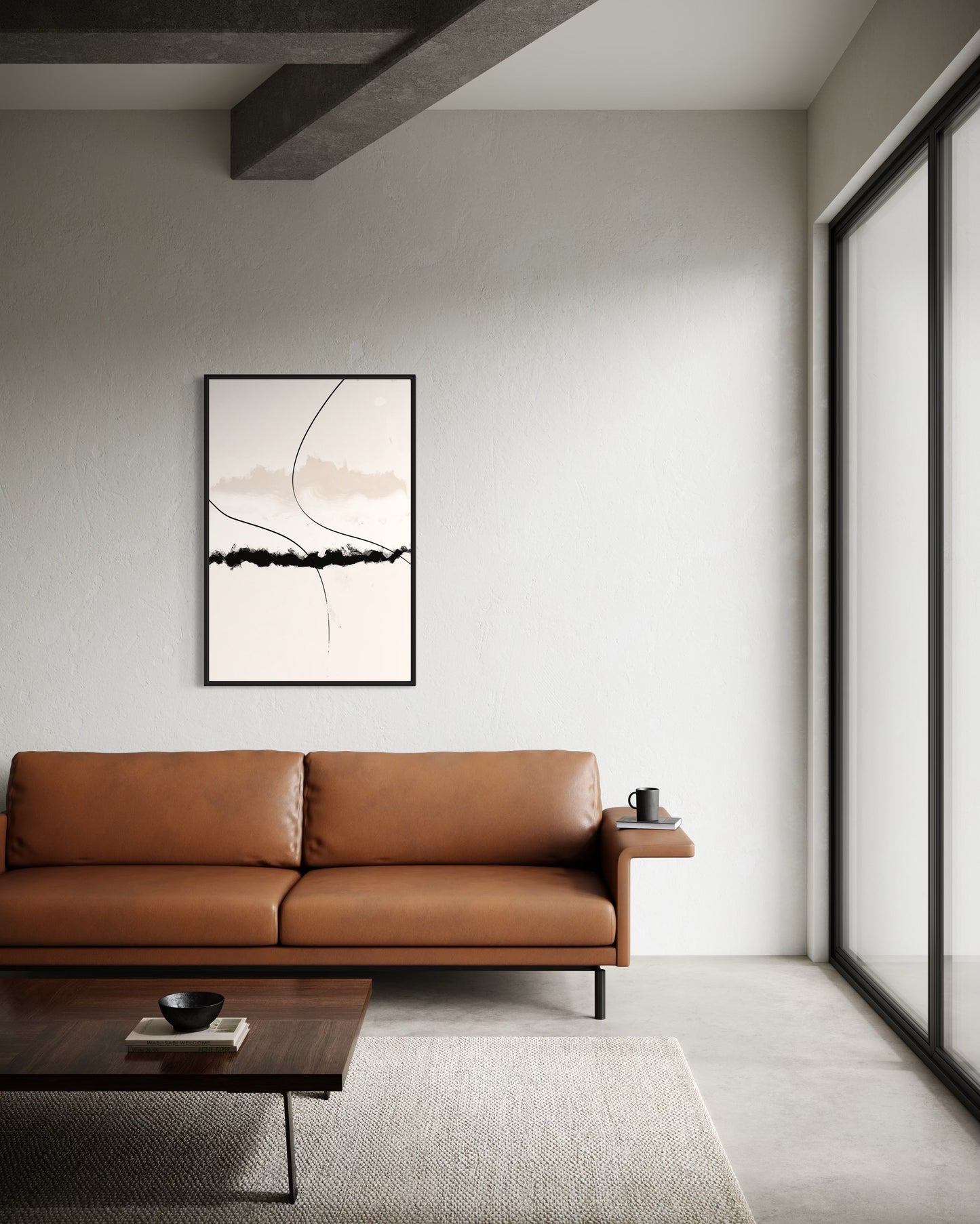 Abstract Mountain  Art Print – Neutral Faith Wall Decor | Printable