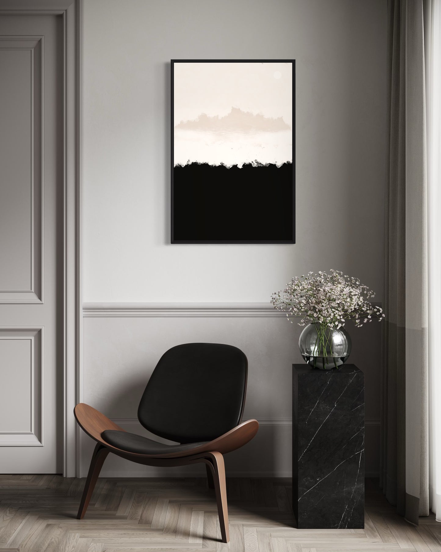 Abstract Mountain  Art Print – Neutral Faith Wall Decor | Printable