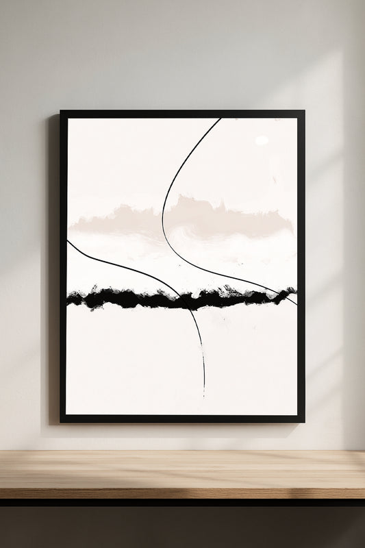 Abstract Mountain  Art Print – Neutral Faith Wall Decor | Printable