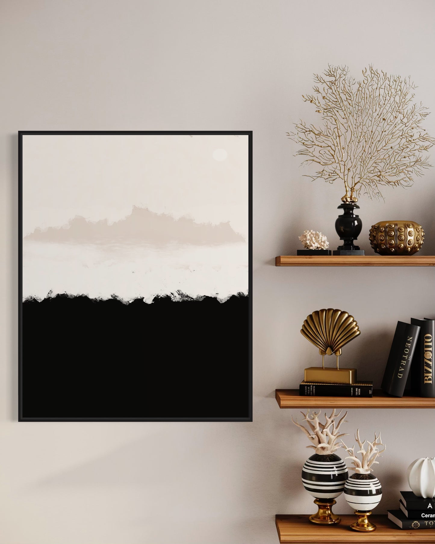 Abstract Mountain  Art Print – Neutral Faith Wall Decor | Printable