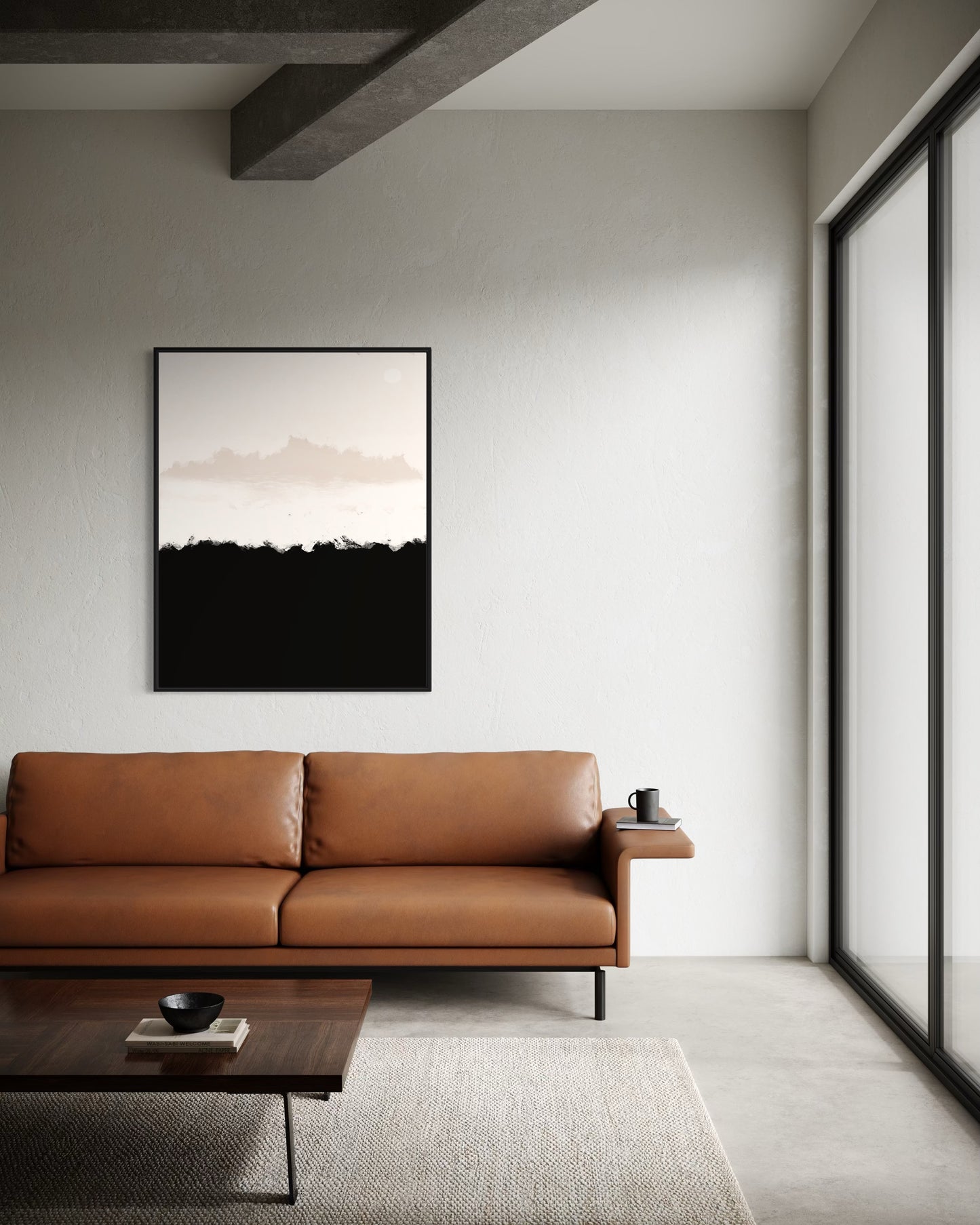Abstract Mountain  Art Print – Neutral Faith Wall Decor | Printable