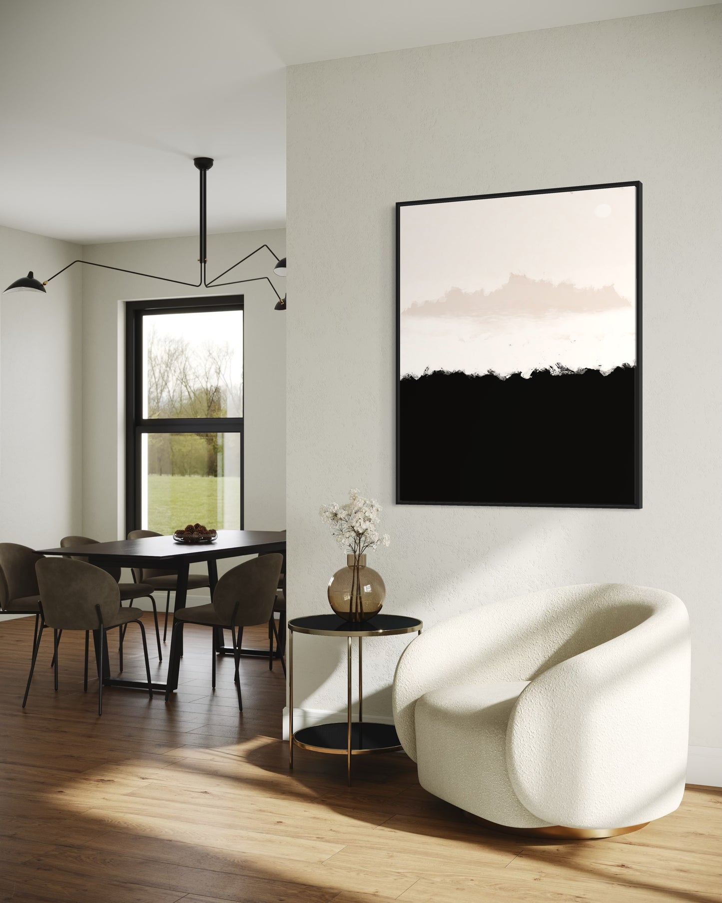 Abstract Mountain  Art Print – Neutral Faith Wall Decor | Printable