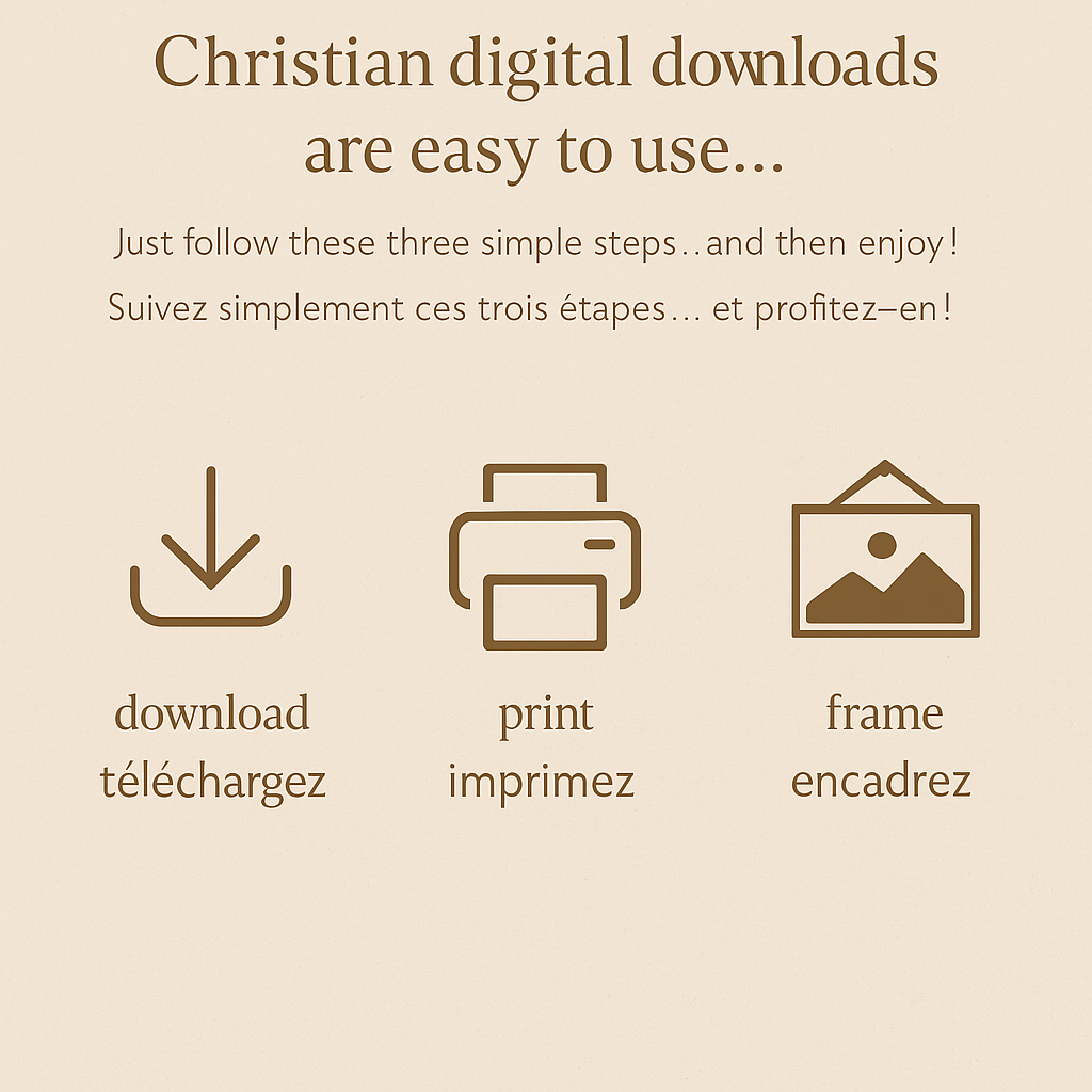 Christian Wall Art – Matthew 6:26 “God Will Provide” Bible Verse with Birds – Minimalist Printable Decor-Beige colour