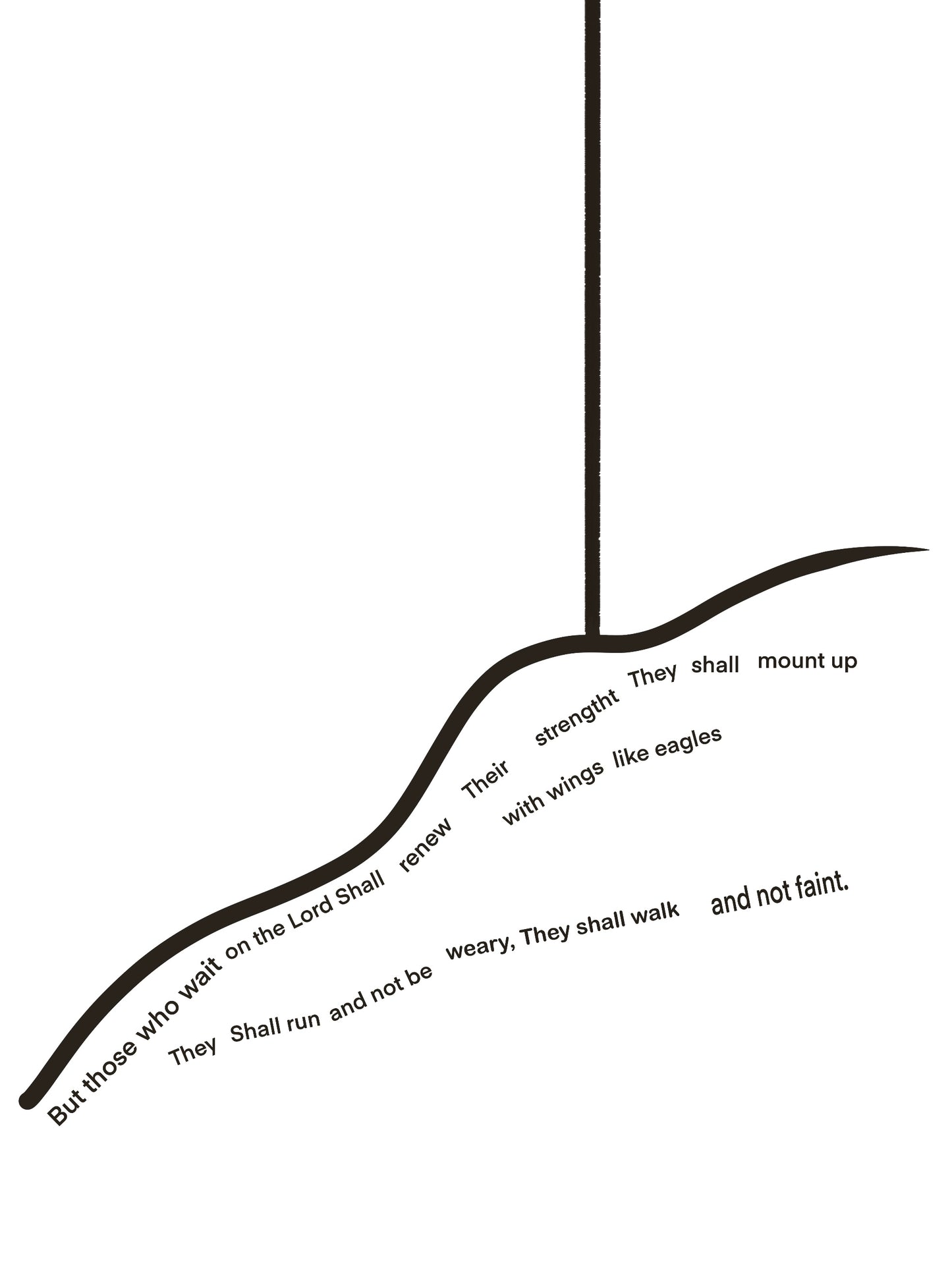 Isaiah 40:31 Christian Wall Art – Bible Verse Printable “Those Who Wait on the Lord” – Minimalist Cross & Birds Scripture Print