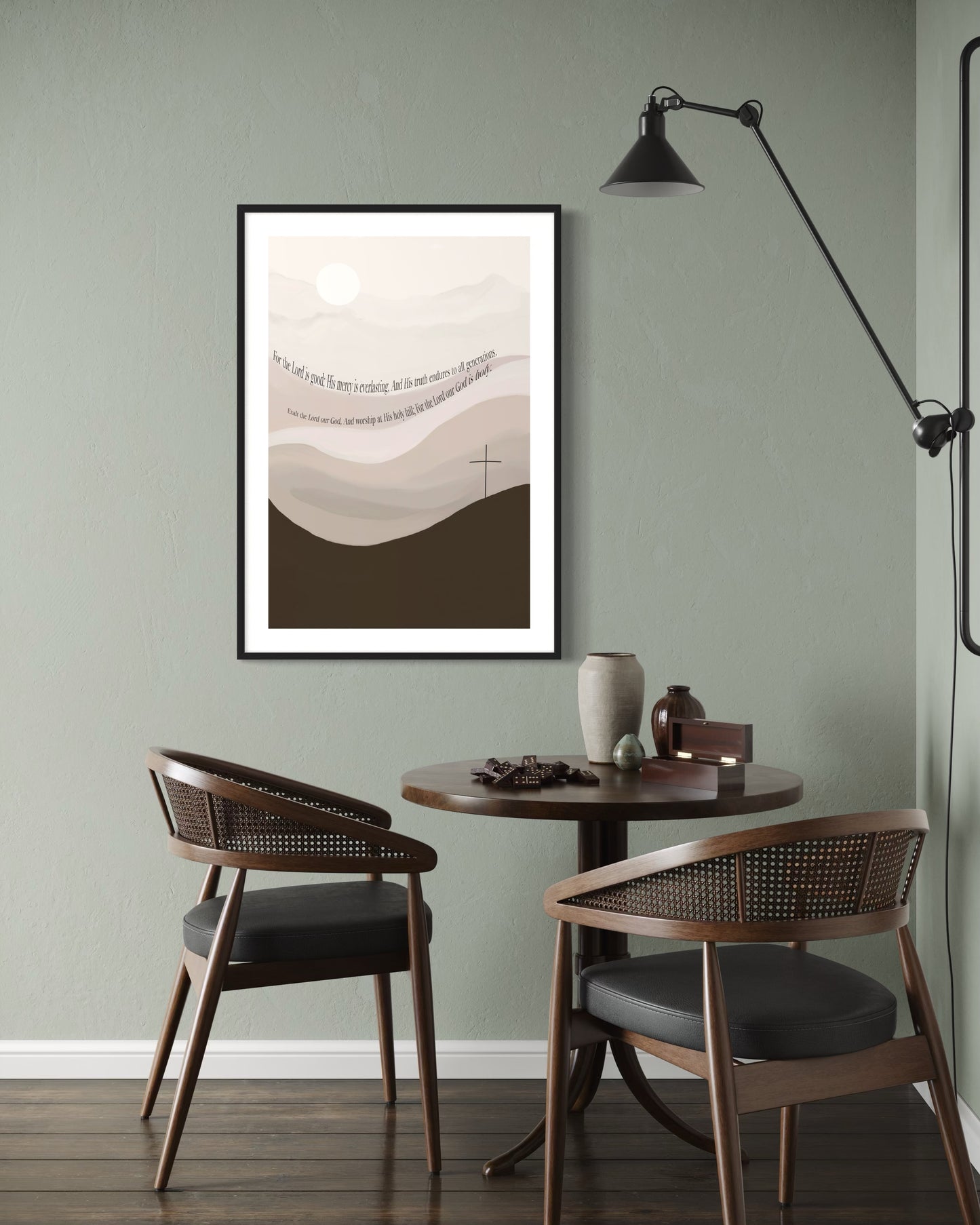 Psalm 99 & 100 Wall Art – Christian Printable Poster | Scripture Digital Download